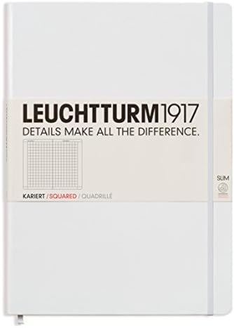 LEUCHTTURM1917 (344815) Notebook Master Slim (A4+), Hardcover, 123 Numbered Pages, Dotted, Anthracite