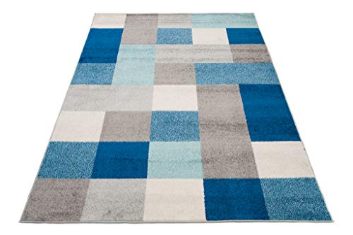 Tapis salon moderne géométrique grand format pour protéger le sol des taches - 4