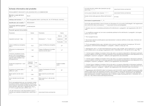 BOSCH WQH245A0IT asciugatrice, 9 kg, 63,4 cm, Classe A+++ - 16