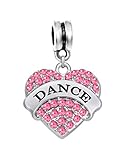 LaBenie Dangle Pink Crystal Dance Charm Bead