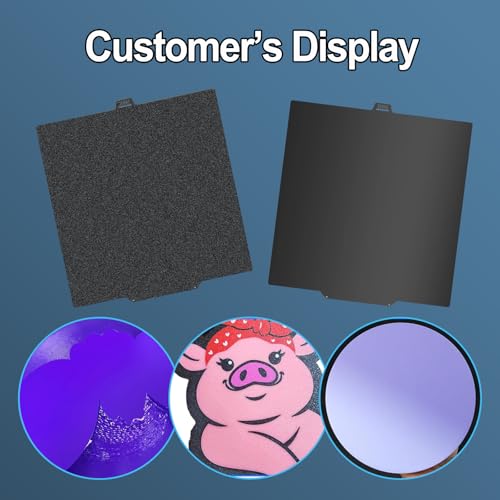 Image of 280x280mm Double-Sided PEI Build Plate for QIDI Q2, Black Smooth & Textured Flexible Spring Steel Plate, PLA PLA+ TPU Low Temp Printing Bed