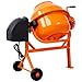 AMZOSS 3 Cu. Ft. Concrete Mixer, 400W 1/3HP Electric Cement Mixer Machine with Wheel and Stand, Wheelbarrow Cement Mixing Tools for Stucco