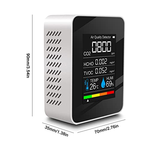 Detector de CO2 y formaldehído multifuncional con termohigrómetro digital 7