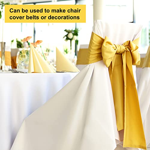 10 Pack Gold Satin Table Runners 12 x 108 inches Long Premium Satin Table Runner fit Rectange and Round Table for Birthday Parties, Banquets, Engagements Decoration, Wedding Party, Graduations - Image 3
