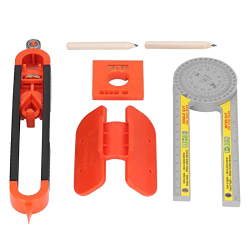 Kit 6 piezas de herramientas para marcar ángulos con nivel burbuja miniatura 3