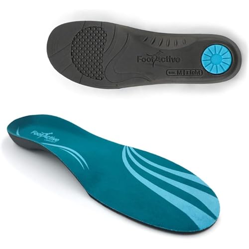 Semelles FootActive Comfort | Premium Semelles orthopédiques de soutien de la voûte plantaire | Conçu pour réduire la douleur au talon, la fasciite plantaire et les pieds plats