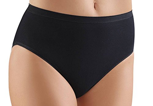 SCHÖLLER Damen Taillen Slip im 5er Pack GOTS Baumwolle. schwarz. Gr. 50