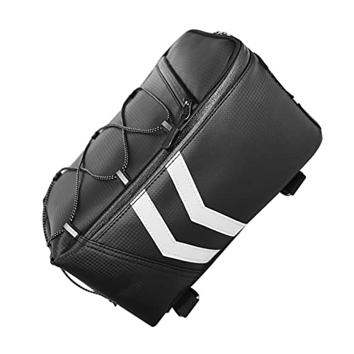 Toyvian 1 Pieza Bolsa de Impermeable Bolsas de Maletero de Bicicleta Bolsa Trasera Impermeable para Montar Bolso de la Motocicleta Bolsa portabicicletas Cremallera Impermeable Negro