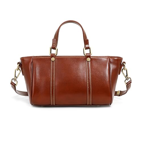 Tote Bag for Women, Genuine Leather Crossbody Handbag Purse, Satchel Designer Shoulder with 2 Shoulder Straps