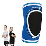 Rehband Protection Elbow Pads Children Volleyball, 1 Piece or 1 Pair, Elbow Pads 3mm Neoprene, Elbow Protector for Indoor Sports, Colour:Blue, Size:Small