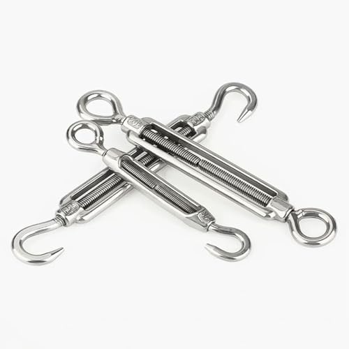 Tensores Abiertos para Cable, Tensores de Cable de Acero Inoxidable 304, Tornillo de Ajuste de Tendido con Perno (M12) miniatura 4