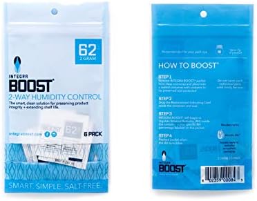 Integra BOOST RH 2-Way Humidity Control, 62 Percent, 2 Gram (Pack of 6)