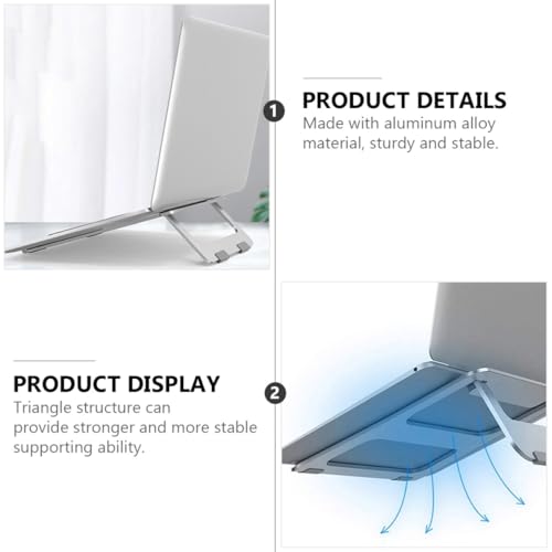 Soporte plegable de aluminio para laptop Toddmomy miniatura 5