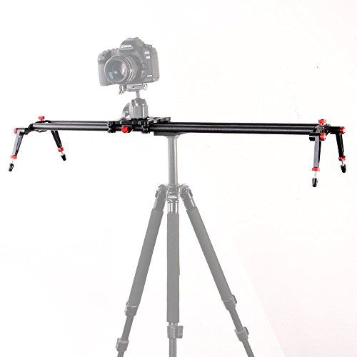 Fotga 100cm/40 Pro Carbon Fiber Slider Dolly Pistes Rail Vidéo Stabilisateur pour Appareil Photo Reflex numérique et Caméras