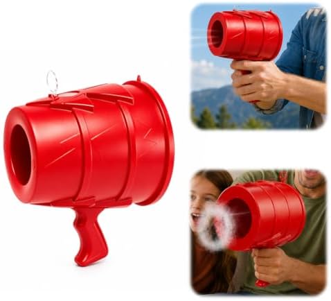 Air Cannon Bullseye Blaster, Handheld Vortex Fun Device，Red — view 7
