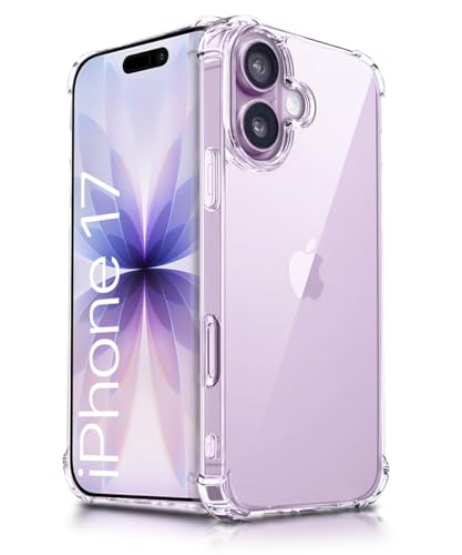 Image of WOW IMAGINE Clear Back Cover Case for iPhone 17 | Shockproof Soft TPU Case | Cushioned Edges for Ultimate Protection Back Cover Case - Transparent