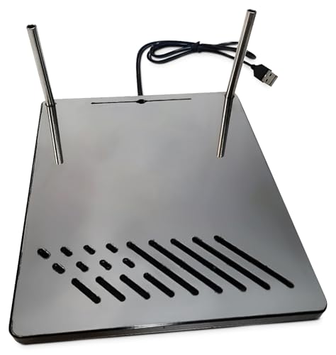 SNUFF BOARDS SNUFF-MATE HOT PLATE Large Electric Plug-In Hot Plate Board Grooves Slots. 2 premium metal straws.