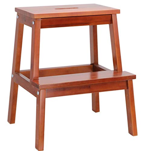 HAPPLiGNLY Home Step Stools,Step Stool Small Foot Stools Stair Chair Seats Wooden Ladder Solid Wood Dual-Use Climb Widened Multifunction Safety Shoe Bench Household Kitchen Indoor Ascend,B,B