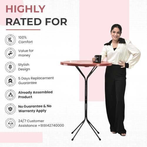 SOMRAJ Multipurpose Table, Red, 2-Pack - Image 6