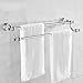 CBXSF Badezimmer-Hardware-Set Kristall Badetuchablage/Toilettenpapierhalter/Splitter Chrom Handtuchhalter/Toilettenbürstenhalter/Kleiderhaken Wandmontage, Doppel-Handtuchhalter