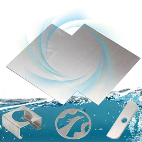 Plaque carrée acier inoxydable 316 poli miroir épaisseur 0.5 mm - 6