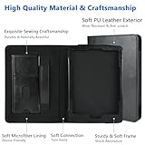 MMK Kindle Paperwhite Case 7"/6.8"(12th/11th Generation-2024/2021), Premium PU Leather Smart Cover with Hand Strap Card Slot, for Kindle Colorsoft Signature Edition(1st Gen 2024), Black - Image 5