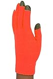 Peach Couture Vibrant Neon Touch Screen Knit Gloves in Bright Colors