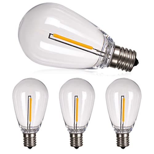 1w S14 4 Pack Waterproof E17 Screw Base For Outdoor Led String Lights Shatterproof