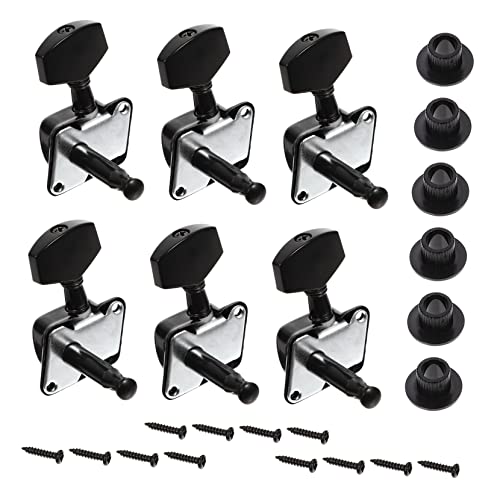 HANABASS 1Set Guitar Machine Head Tuner Tuning Pegs for Acoustic Electric Guitars Metal Key Buttons for Fast and Accurate Tuning