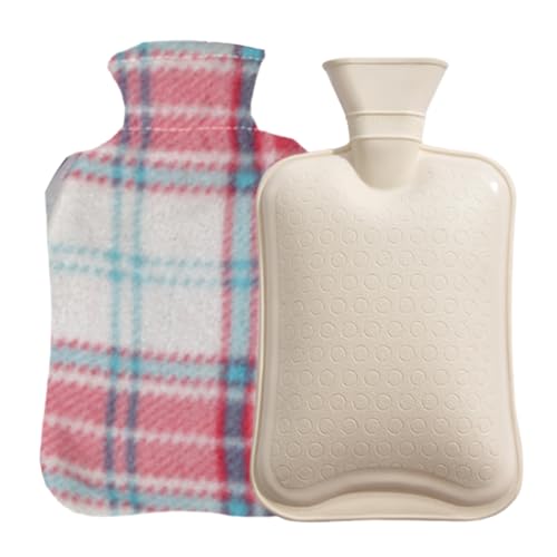 Bouillotte 2L rechargeable avec housse peluche douce pour hiver