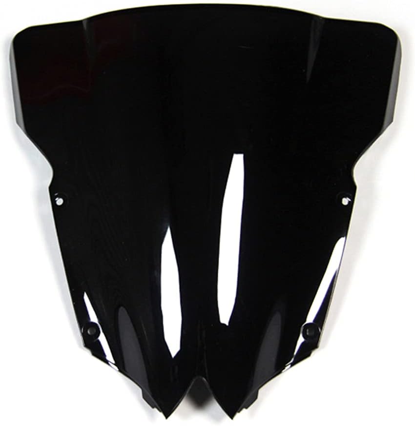 WYNMOTO FLPRO ABS Plastic Windscreen Black Double Bubble Windshield Compatible for Yamaha YZF600-R6 2008 09 10 11 12 13 14 15 2016 YZF-R6
