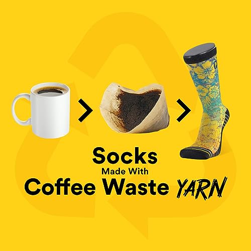 Eco Friendly Pair of socks made with 91% Coffee Waste Yarn. Designed for performance and protection.4