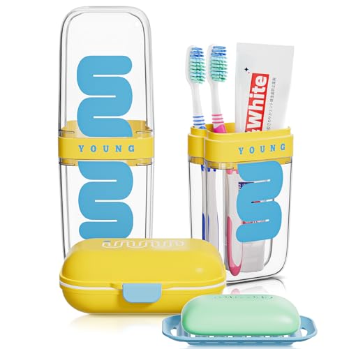 Boîte à savon de voyage et étui brosse à dents jaune VITVITI
