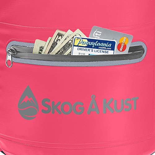 Skog Å Kust DrySak - Roll Top Waterproof Bag for Travel & Outdoors - 20L Pink