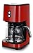 Emerio CME-121593.7 Cafetière filtrante avec AROMA BOOST pour le goût particulier, filtre permanent amovible Rouge