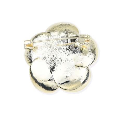 Image of Elegant Crystal Blooming Rose Flower Brooch Lapel Pin Breastpin for Women Birdal Cardigan Hat Scarf Suit Sweater Floral Pins