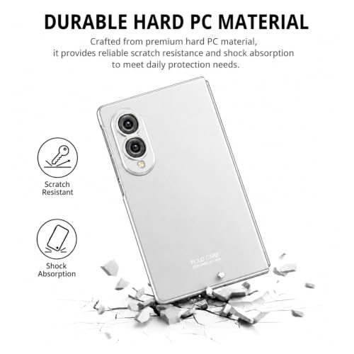 Image of TechTrendz Hard PC Ultra Slim Matte Case for Samsung Galaxy Z Fold 8,Shockproof Anti Scratch Protective Cover with Wireless Charging Compatible with Z Fold 8 5G (Silver)