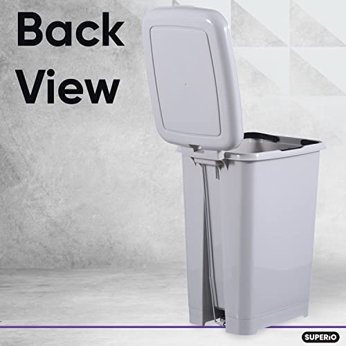 Canecas de basura Slim con pedal 4 gal Beige pack 2 miniatura 4