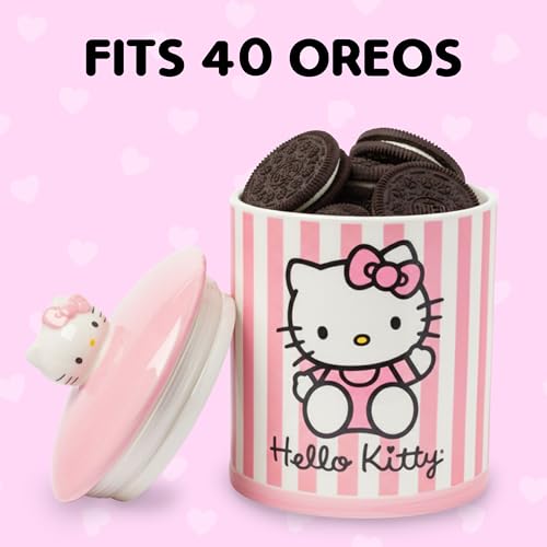 Silver Buffalo Sanrio Hello Kitty Pink Ceramic Cookie Snack Jar (Medium)