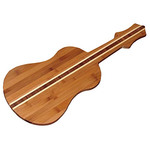 Totally Bamboo Ukulele Shaped Bamboo Serving Board, 22" By 9" #TOP1