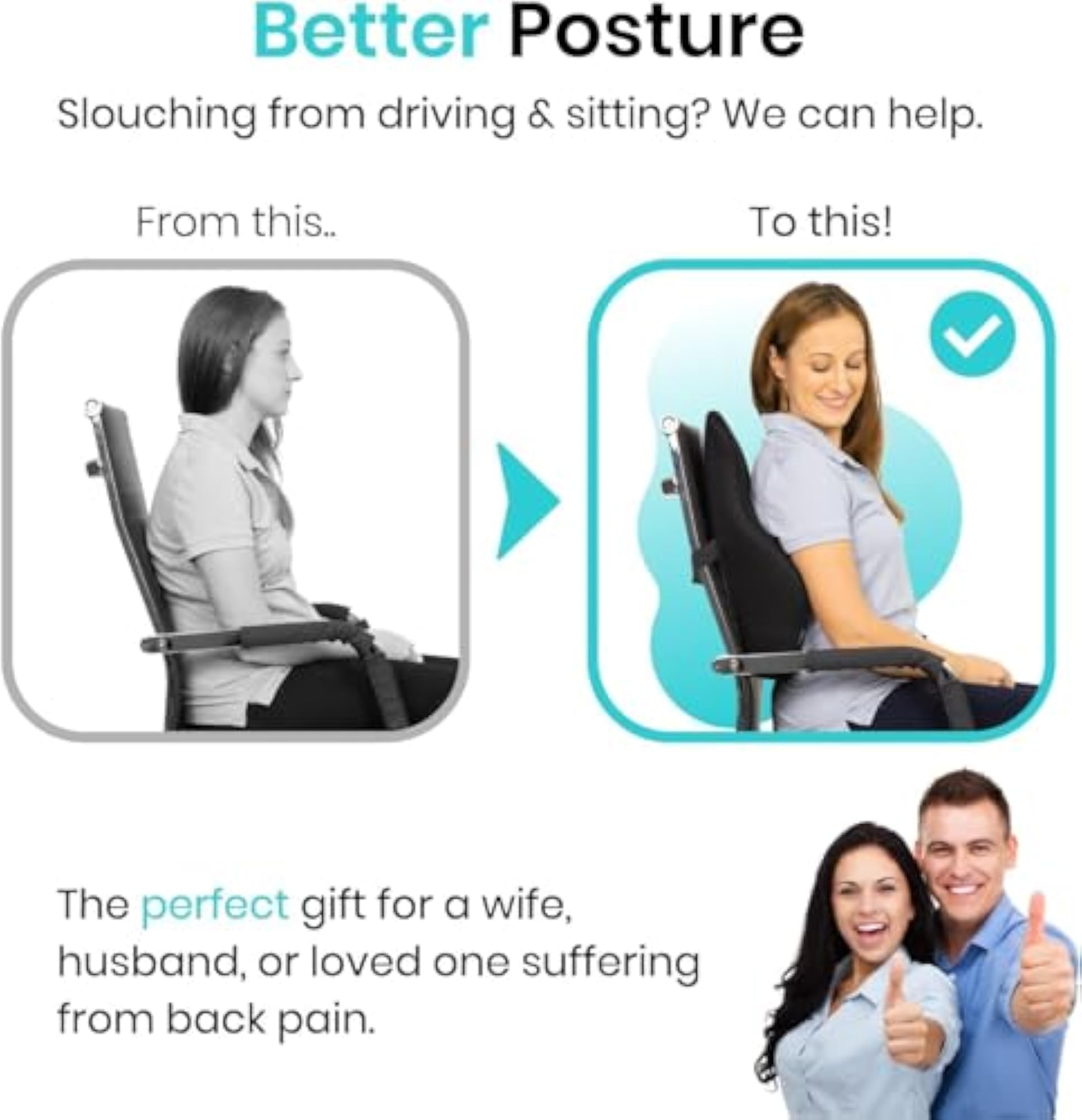 Ergonomic Lumbar Support Cushion for Office Chair