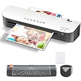 QFUN Plastificadora e Laminadora A4 220V para Casa, Escola e Pequenos Negócios, Emplastificadora Compacta com ABS, Suporta 80-125 Mic, Uso Diário, SL299