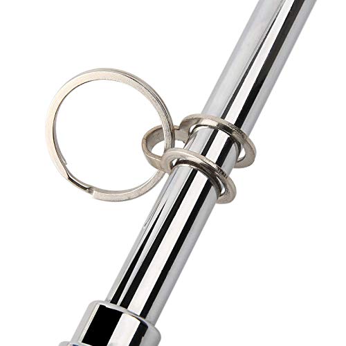 Image of MEASUREMAN Heavy Duty Extended Head Truck External Re-Calibration Service Tire Gauge, Solid Brass Body, Aluminum Slide, with Hook, Range 10-150psi