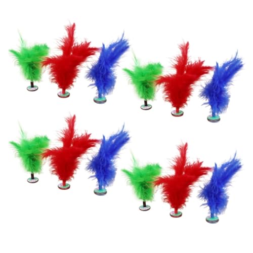 WOONEKY - WOONEKY 12pièces Jeux De Volants Chinois Jianzi Jouets Kicking Shuttlecock Colorés pour Exercices Intérieur Et Extérieur