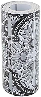 Queiting 13 Stair Stickers Black and White Patterns Riser Murals Ceramic Tiles Wall Tiles Decorative Stickers Self-Adhesive Vinyl Decals Waterproof Diy Living Room Bedroom Kitchen Splash Board Paste