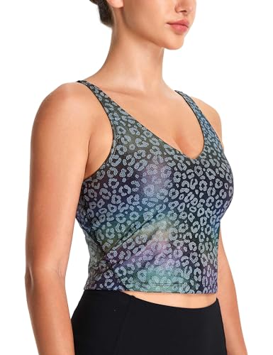 Image of THE GYM PEOPLE Womens' Sports Bra Longline Wirefree Padded with Medium Support