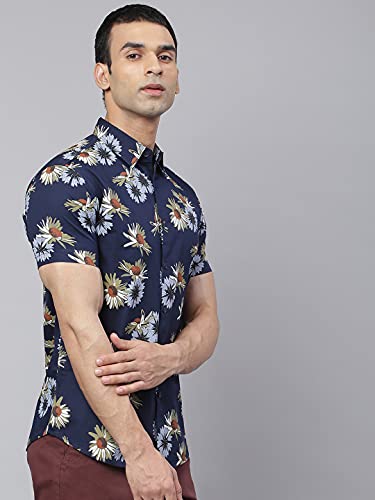 Image of Dennis Lingo Men's Printed Slim Fit Cotton Casual Shirt