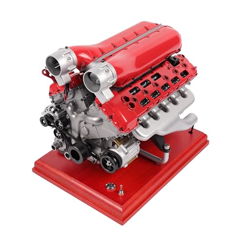 DM108 Metal V12 Engine Model Kit That Works 800+ PCS Metal Motorized 4-Stroke Engine with Electric...