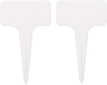 100pcs Plant Labels Thick 4inch T-Shape Plant Markers,White