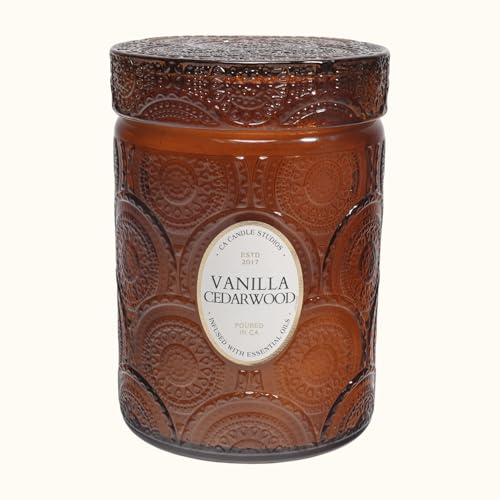LEOBEN CO – Vanilla Cedarwood Scented Candle – 18oz, Heirloom